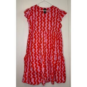 Nooworks Pink Squiggle Frida Dress 4X Great condition